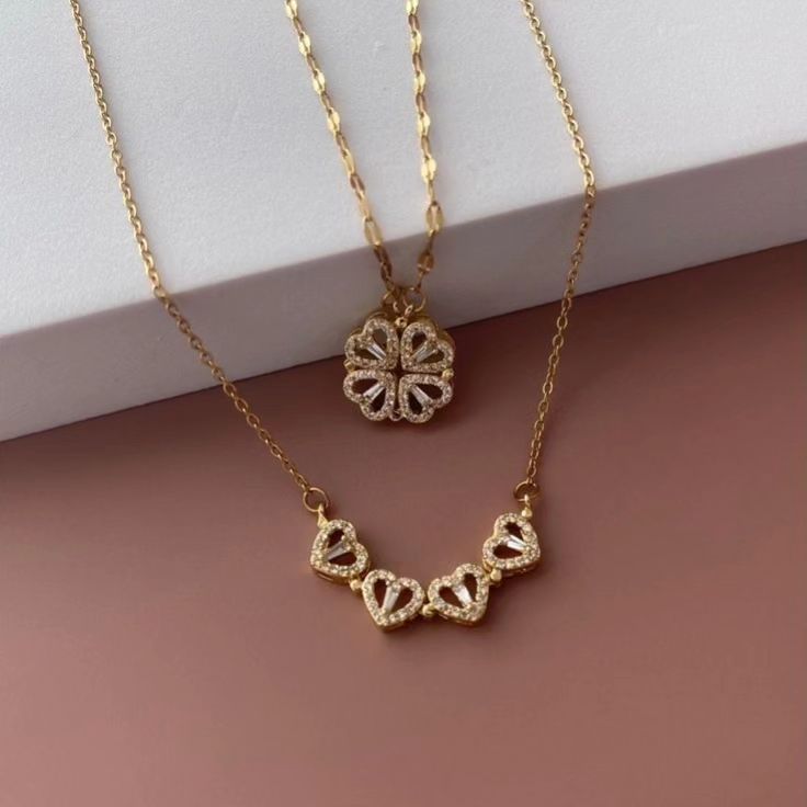 4 Heart Magnetic Necklace