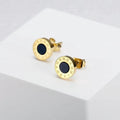 Black Roman Earring