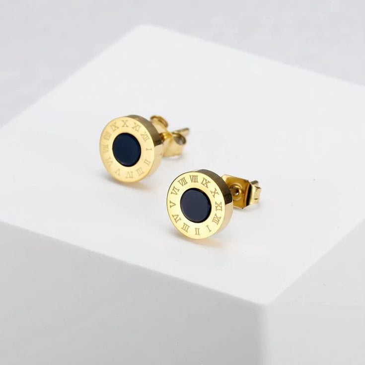 Black Roman Earring