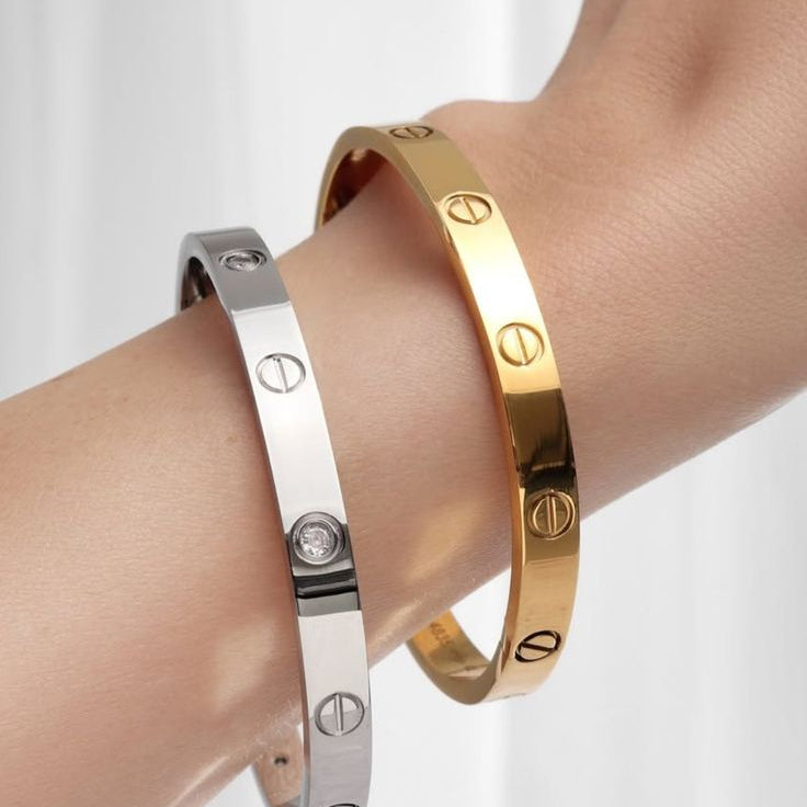 Cartier Silver & Gold Barcelet
